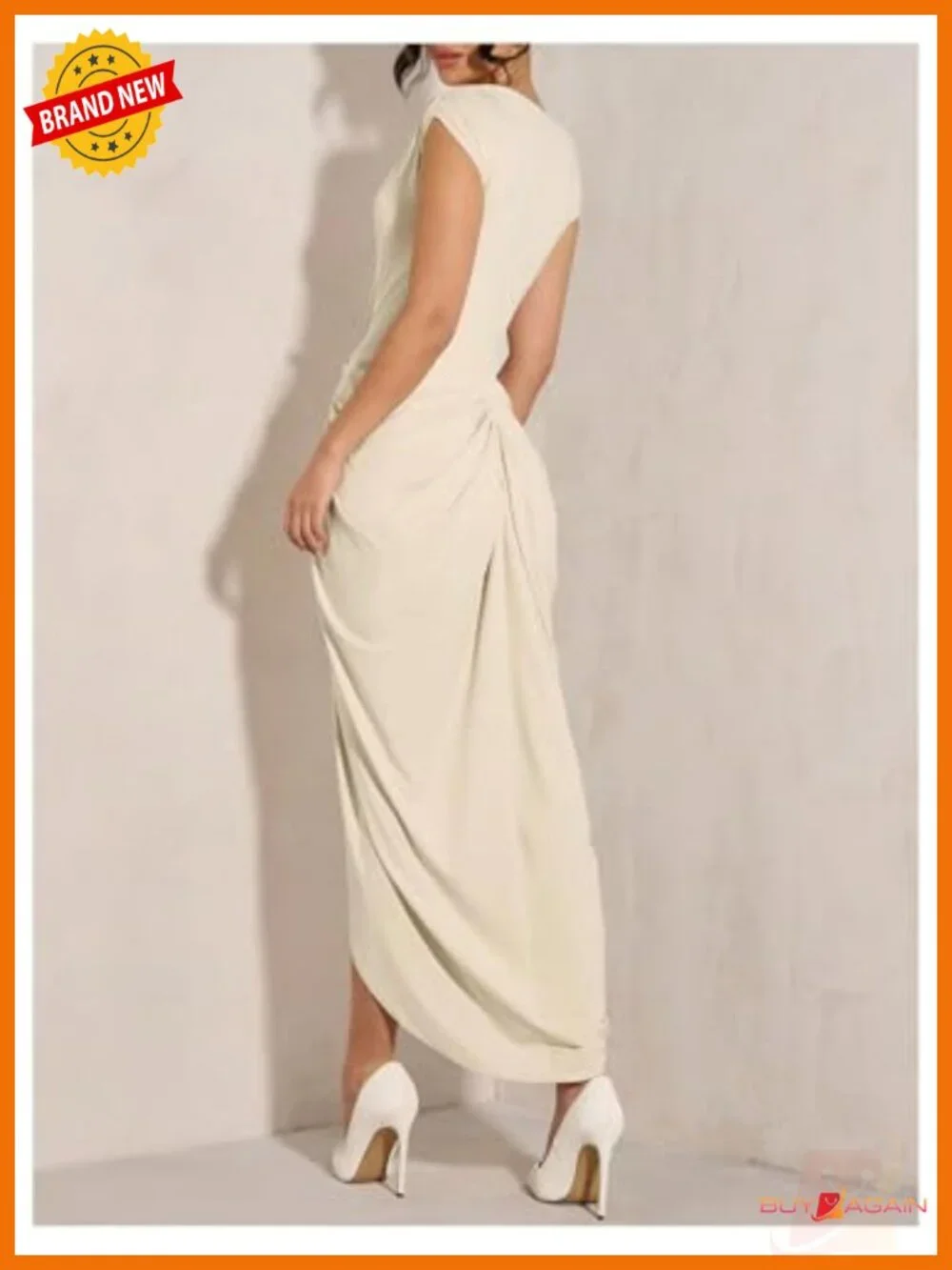 Floerns Women's Off Shoulder Ruched Bodycon Slit Long Cocktail Party Dress